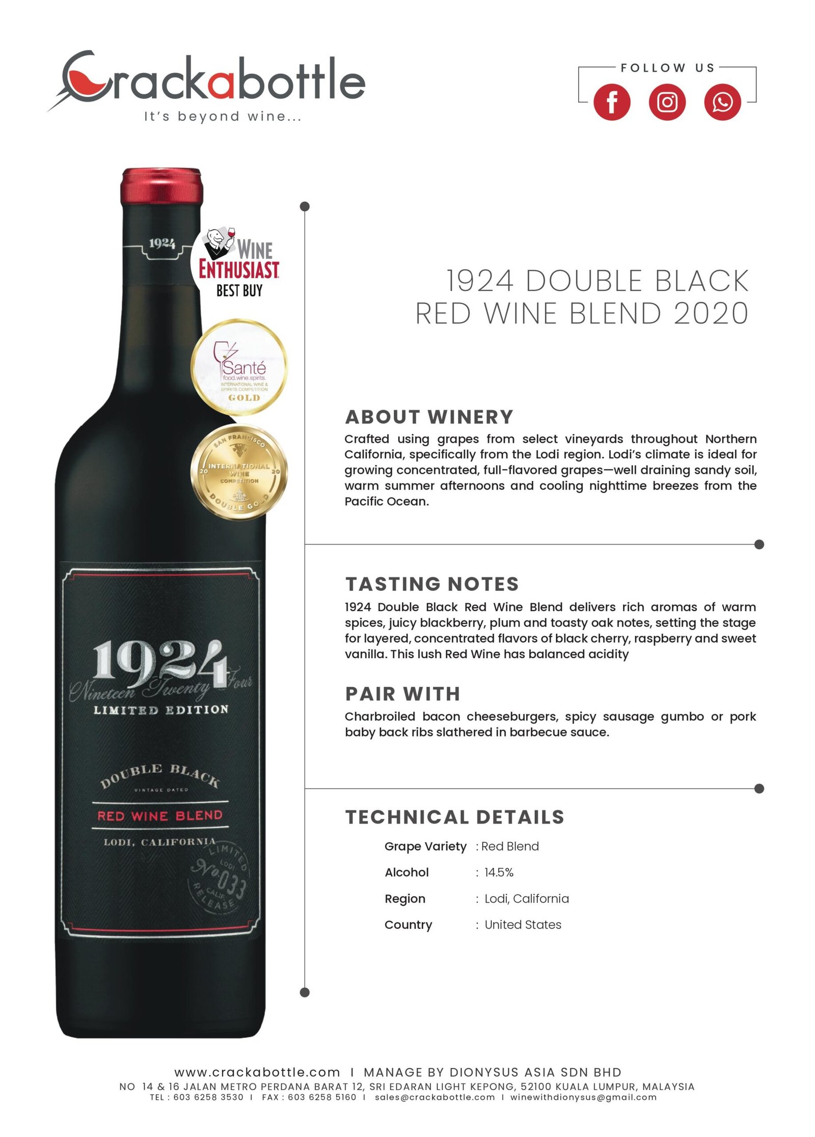 1924 DOUBLE BLACK RED WINE BLEND 2020 Crackabottle 1924-double-black-red-wine-blend-2020-crackabottle